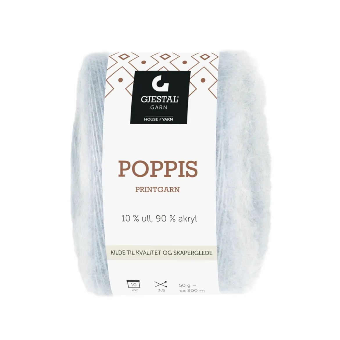 Poppis 50 g lyseblå