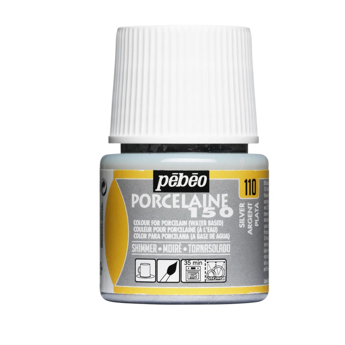 Porselensmaling Sølv 45 ml