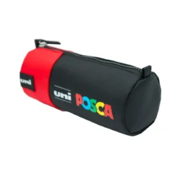 Posca pen case red – rødsvart pennal, lengde 19 cm, Ø8 cm.
