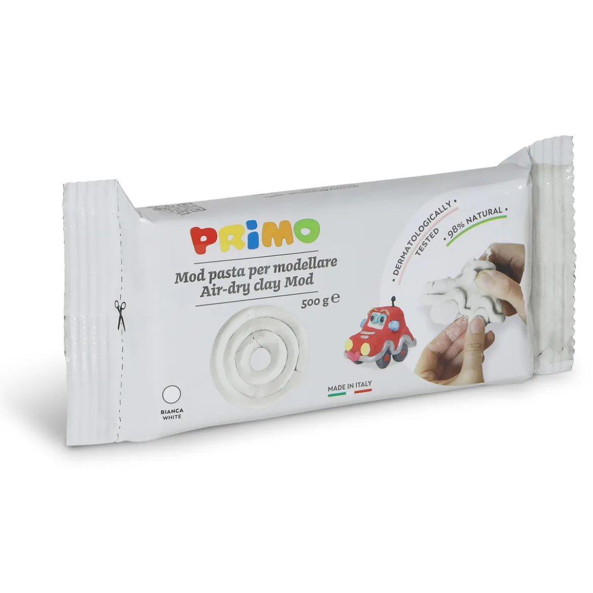 Primo lufttørkende leire, hvit 500 g
