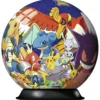 Puslespill Pokémon 3D pusleball, et helt rundt puslespill som blir 12,9 cm i diameter