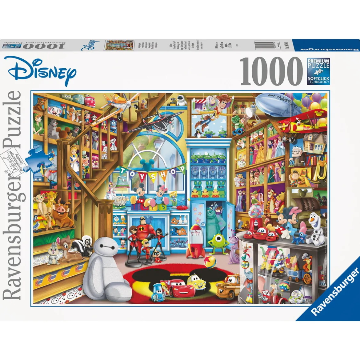 Ravensburger puslespill – Disney Multiprop, 1000 biter, 70×50 cm.