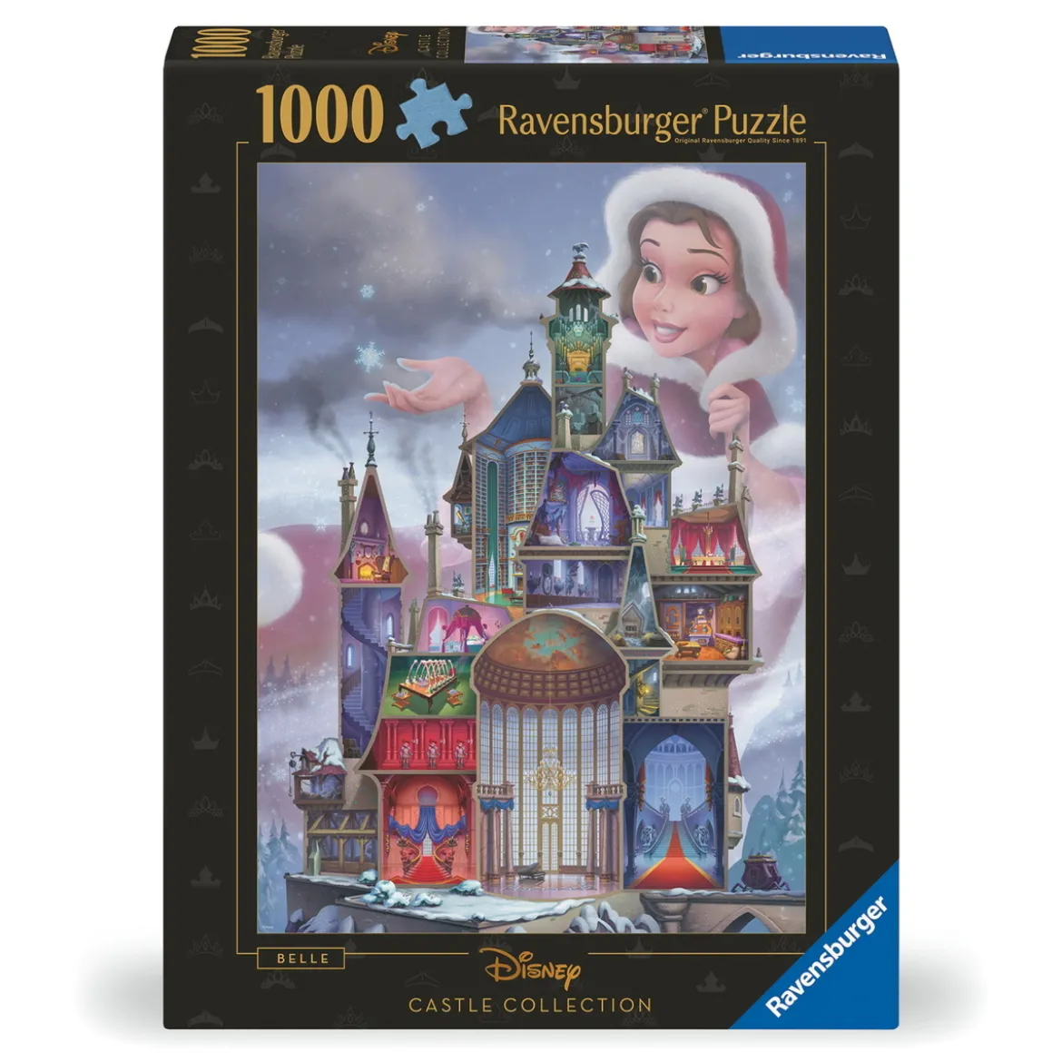 Ravensburger puslespill – Disney Castle Collection Belle. 1000 biter, 50×70 cm.