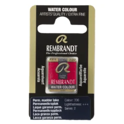 Rembrandt akvarellmaling halvkopp – Permanent Madder Lake 336