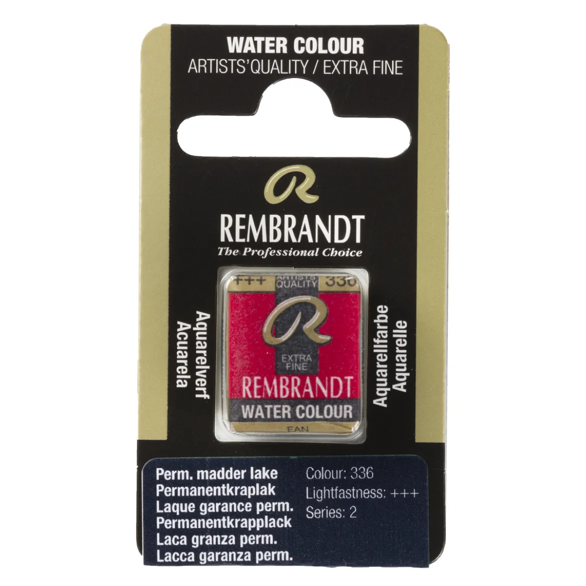 Rembrandt akvarellmaling halvkopp – Permanent Madder Lake 336