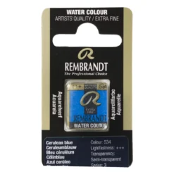 Rembrandt akvarellmaling halvkopp – Cerulean Blue 534