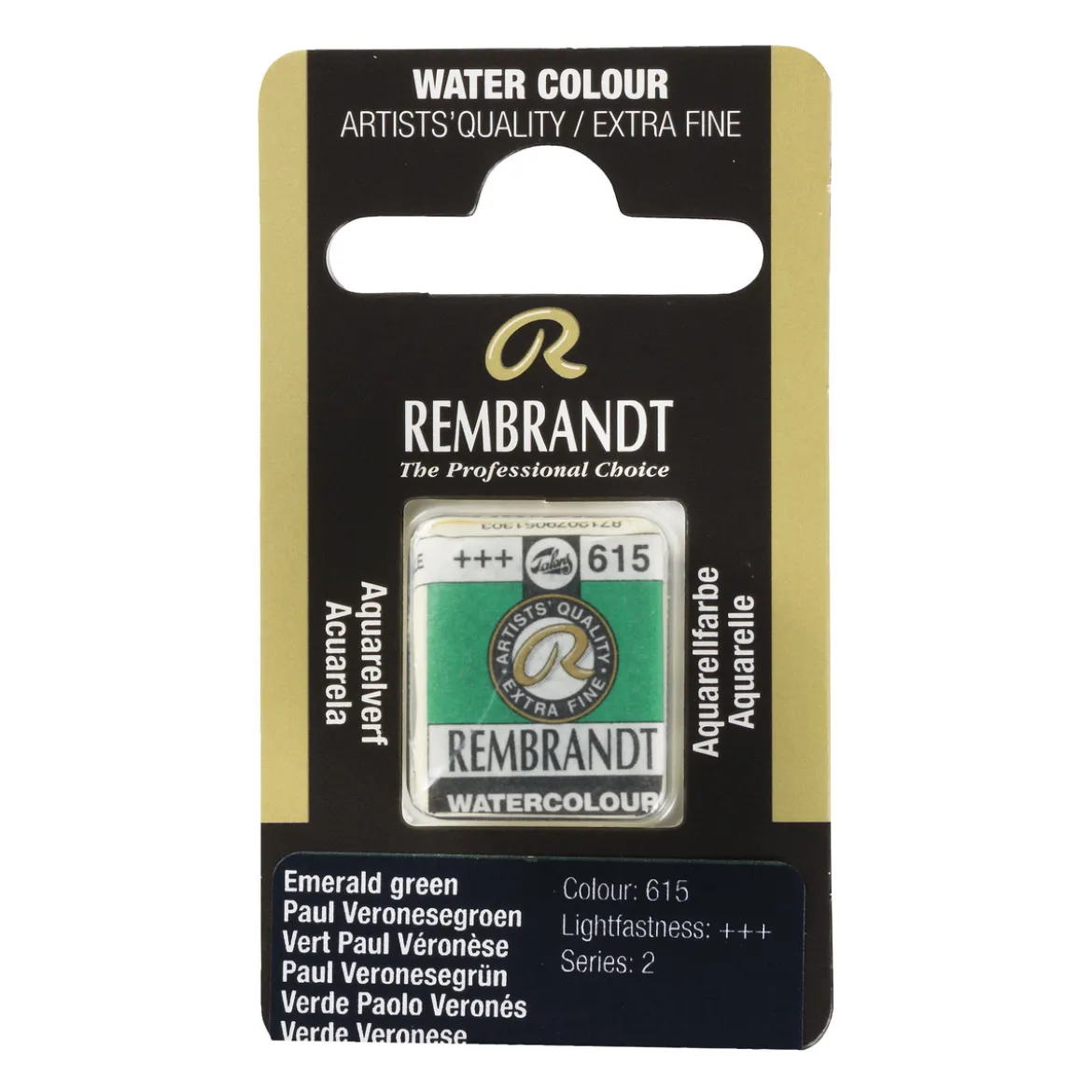 Rembrandt akvarellmaling halvkopp – Emerald Green 615