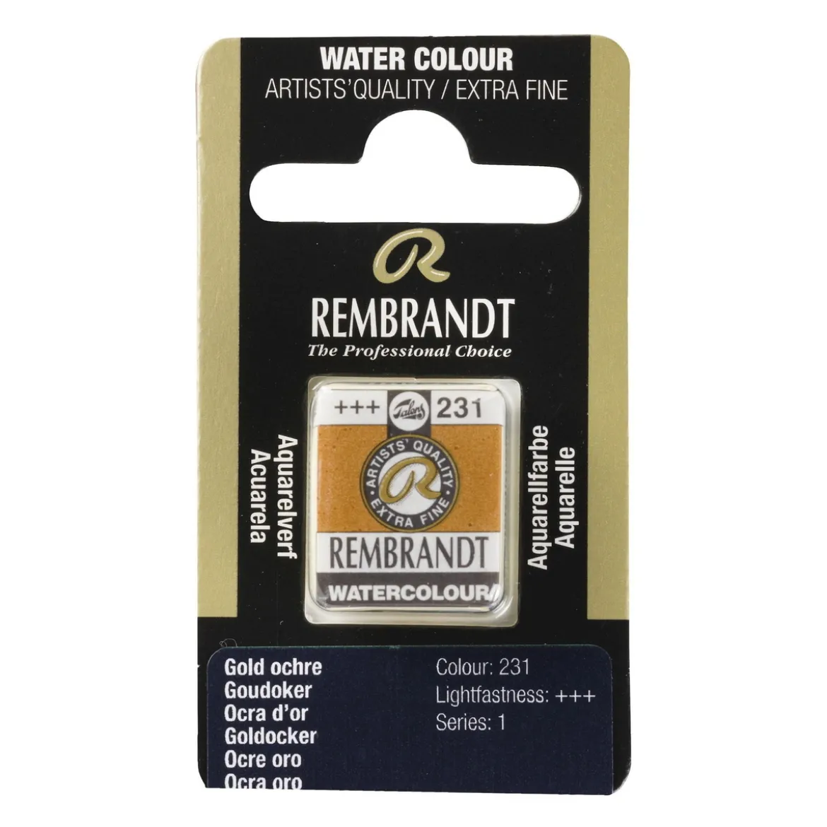 Rembrandt akvarellmaling halvkopp – Gold Ochre 231