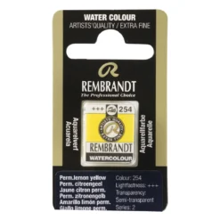 Rembrandt akvarellmaling halvkopp – Permanent Lemon Yellow 254