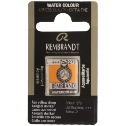 Rembrandt akvarellmaling halvkopp – Azo Yellow Deep 270
