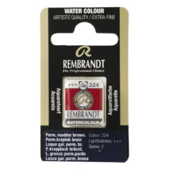 Rembrandt akvarellmaling halvkopp – Permanent Madder Brown 324