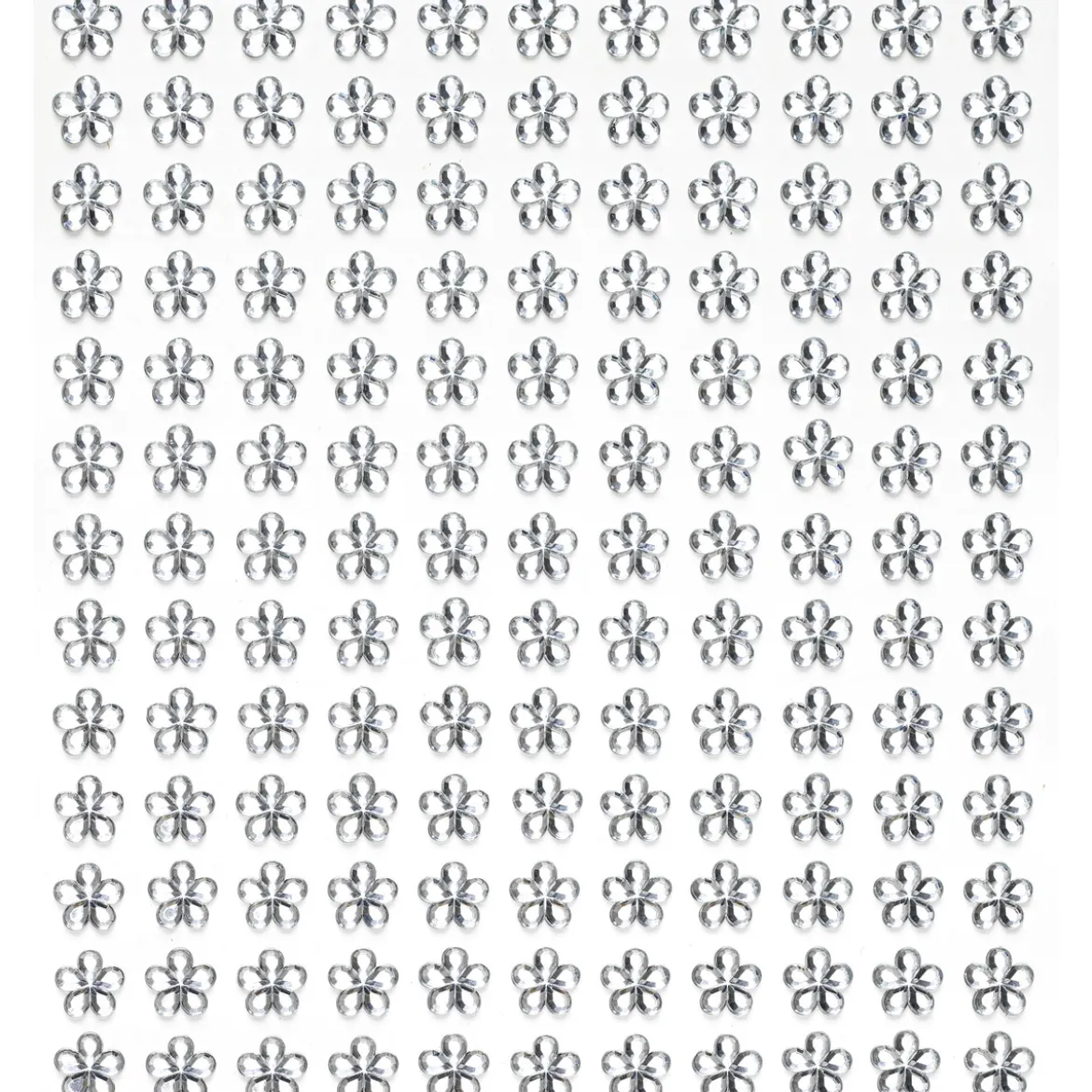 Rhinestone stickers blomster krystall – 286 krystallignende blomster. Ø8 mm