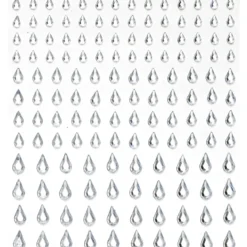 Rhinestone stickers dråper krystall – 288 krystalldråper. L 5, 7, 10 mm