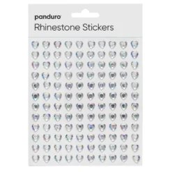 Rhinestone Stickers iriserende hjerter – til sammen 240 hjerter med diameter 8 mm