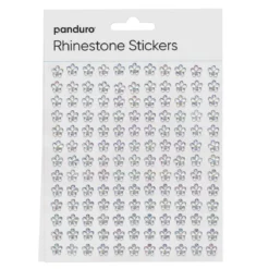 Rhinestone Stickers iriserende blomster – til sammen 286 blomster med diameter 8 mm