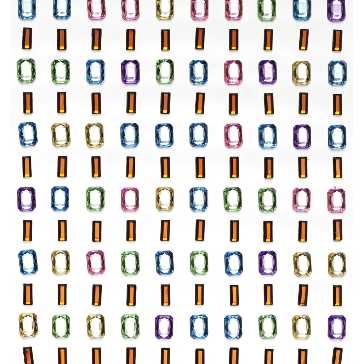 Rhinestone stickers iskremer – lag 120 iskremformede perleklistremerker i ulike farger! L 6 / 7 mm