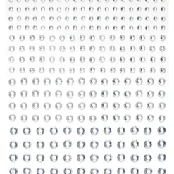 Rhinestone stickers krystall – 496 krystallignende perleklistremerker. Ø3, 4, 5, 6 mm