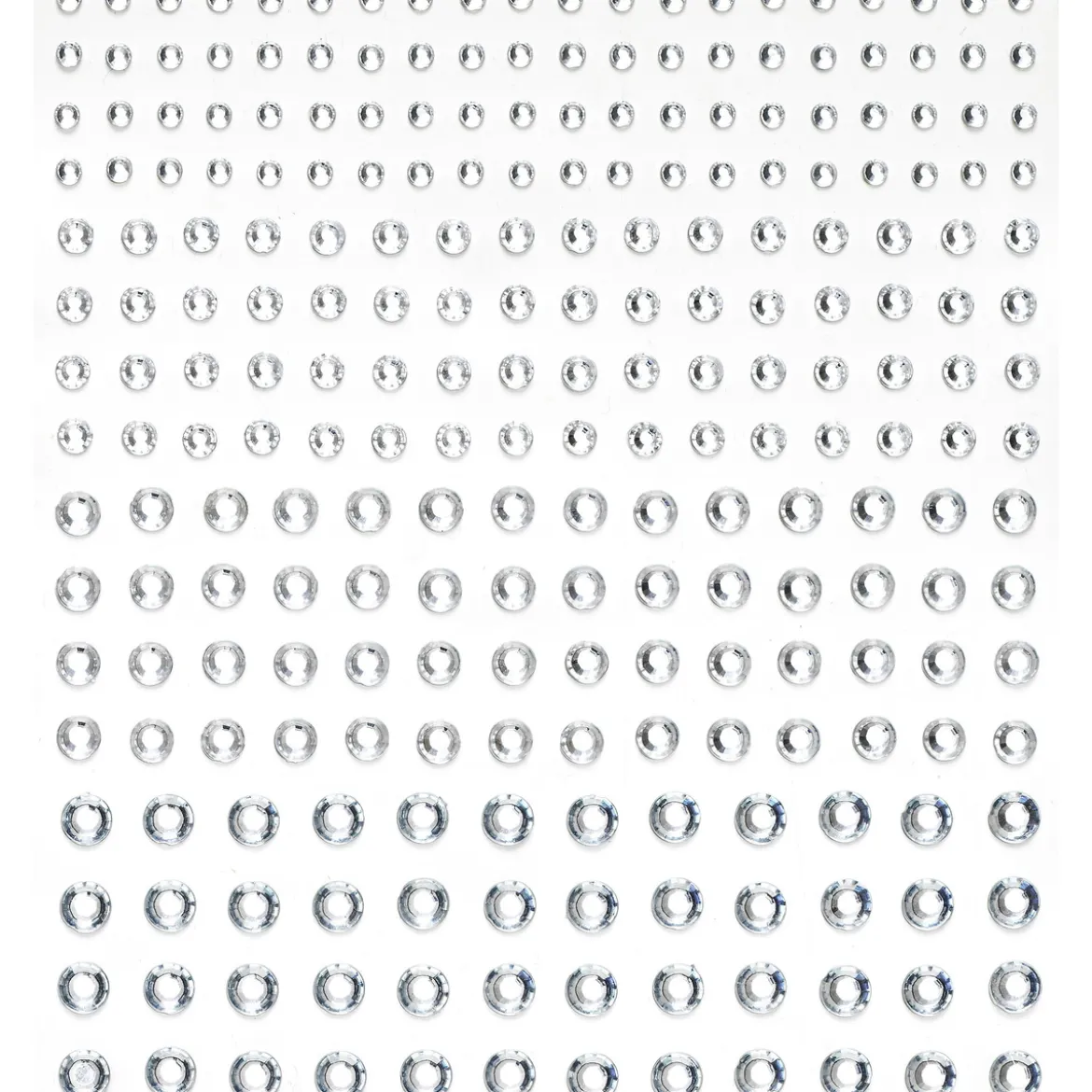 Rhinestone stickers krystall – 496 krystallignende perleklistremerker. Ø3, 4, 5, 6 mm