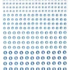 Rhinestone stickers lyseblå – 496 lyseblå perleklistremerker. Ø3, 4, 5, 6 mm