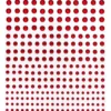 Rhinestone stickers rød – til sammen 496 røde perleklistremerker. Ø3, 4, 5, 6 mm