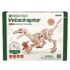 Robotime ROKR Velociraptor LD01 trepuslespill, dinosaur som kan bevege seg! 415×105×210 mm