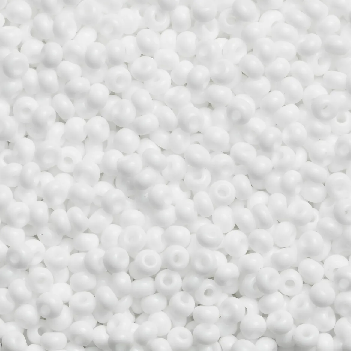 Rocaillesperle 9/0 Hvit opak