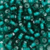 Rocaillesperle 6/0 petrol/hvit