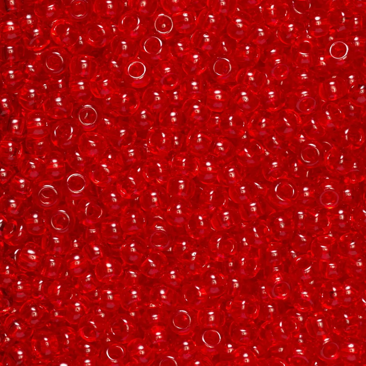 Rocaillesperle 9/0 transp rød