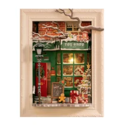 Rolife DIY Santa's Toy Shop miniatyr i bilderamme – DP006, 169×110×218 mm