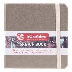 Royal Talens Art Creation Sketch skissebok 12×12 cm, rosa omslag – 140 g/m², 80 ark