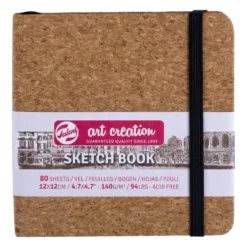 Royal Talens Art Creation Sketch skissebok 13x21 cm, grønt omslag – 140 g/m², 80 ark