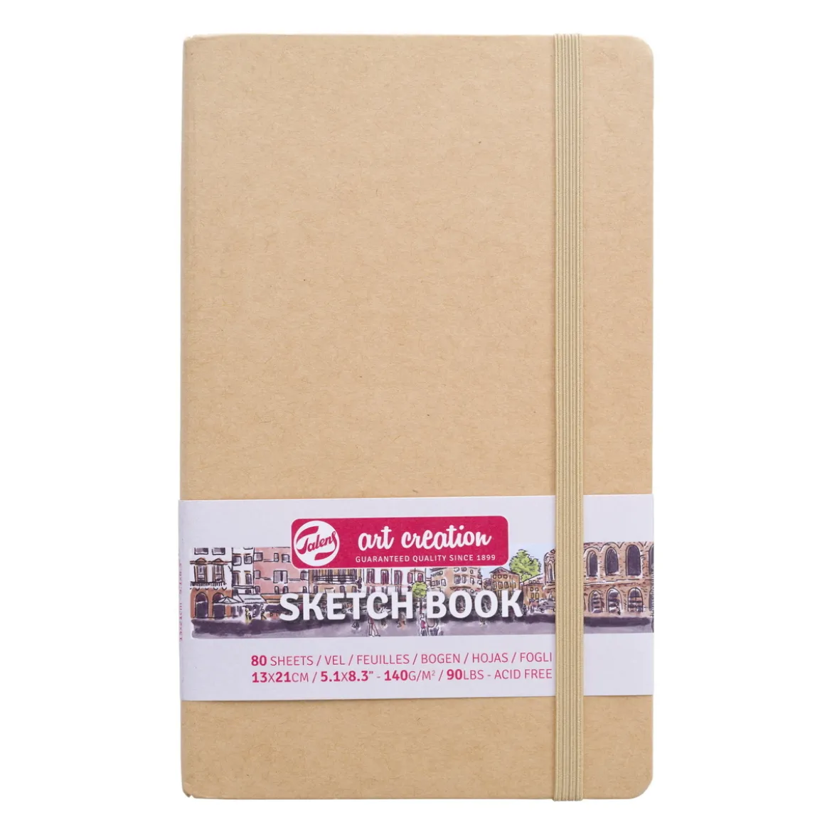 Royal Talens Art Creation Sketch skissebok 13x21 cm, naturfarget omslag – 140 g/m², 80 ark