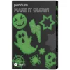 Rørperler Midi kit Make it Glow in the dark, 2000 spooky selvlysende perler med diameter 5 mm og 3 perleplater!