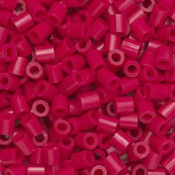 Rørperler Midi 1000 stk. bringebærrød, Ø5 mm
