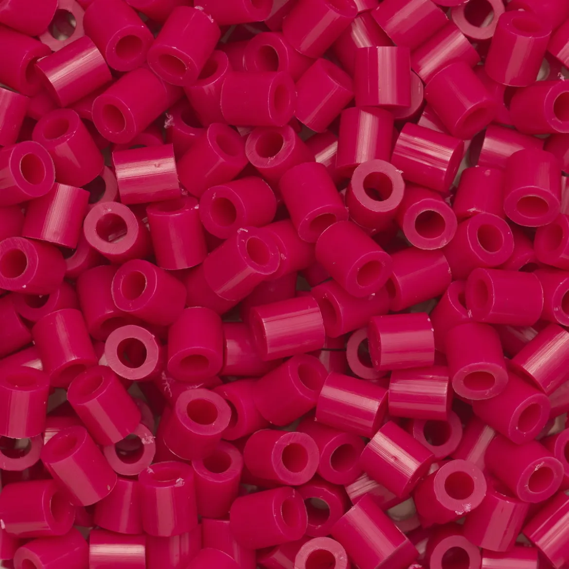 Rørperler Midi 1000 stk. bringebærrød, Ø5 mm