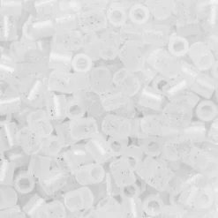 Rørperler Midi 1000 stk. gjennomsiktige med glitter, Ø5 mm