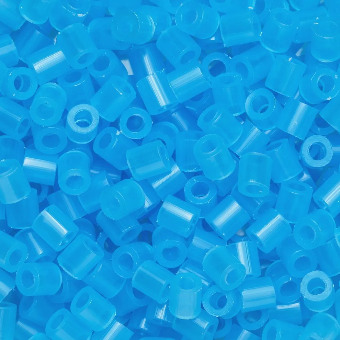 Rørperler Midi 1000 stk. lyseblå gjennomsiktige, Ø5 mm