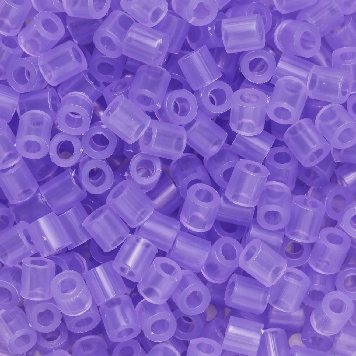Rørperler Midi 1000 stk. lyselilla gjennomsiktige, Ø5 mm