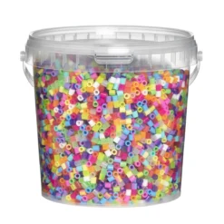 Rørperler Midi 10 000 stk. – perlebøtte med helsprø perlemiks, Ø5 mm
