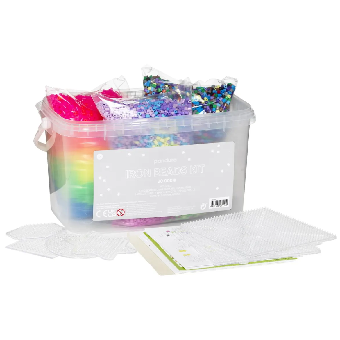 Rørperler 30 000 stk. – vårt gigantiske sett med mellomstore perler Ø5 mm + 6 perleplater