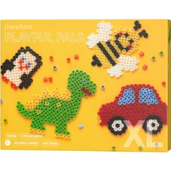 Rørperler XL kit Playful Pals – 1200 store XL-perler + 3 festlige perleplater