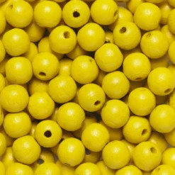 Runde treperler Ø8 mm, cirka 150 stk. gul