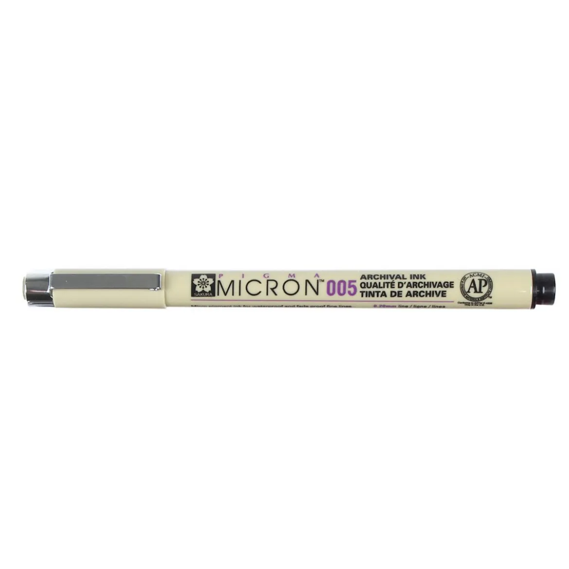 Sakura Pigma Micron 005 Black – svart fineliner 0,2 mm