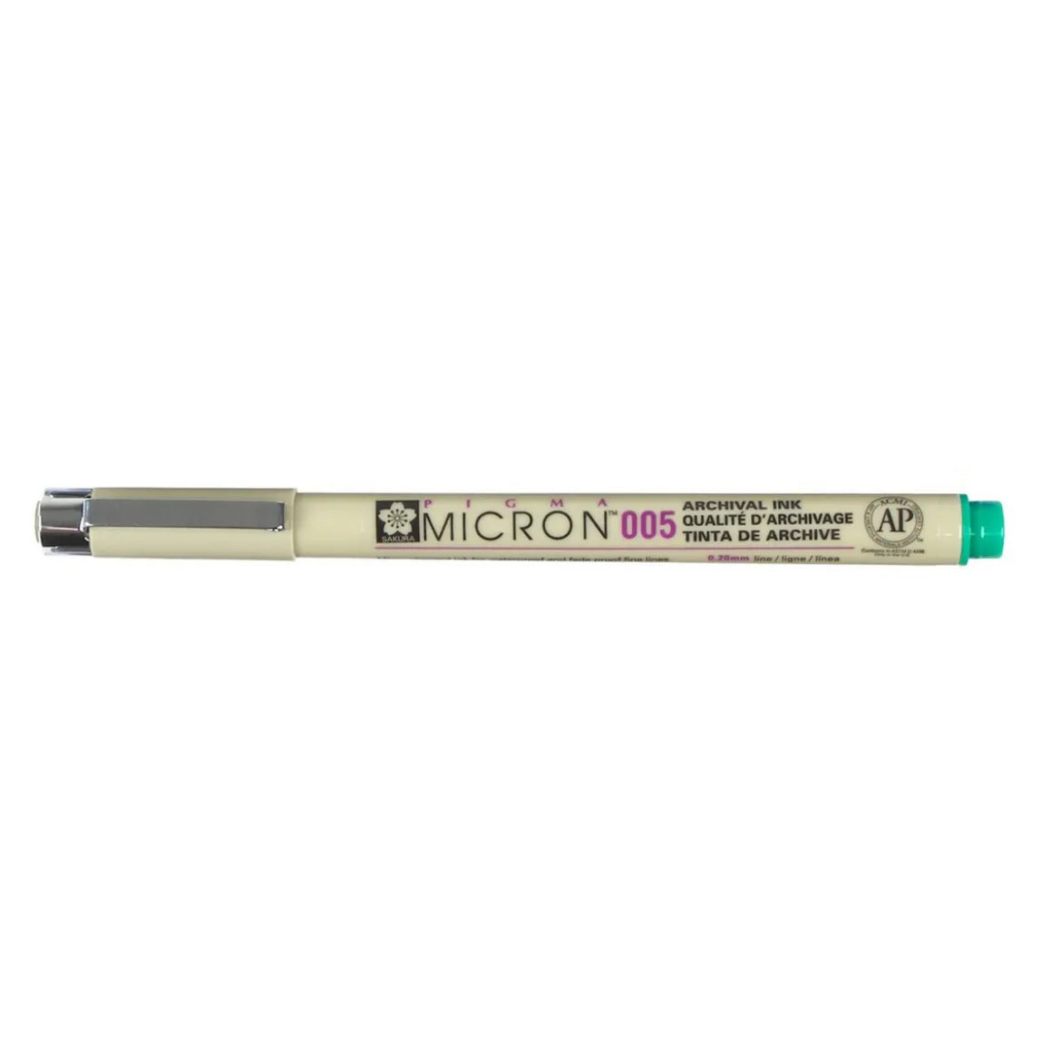 Sakura Pigma Micron 005 Green – grønn fineliner 0,2 mm