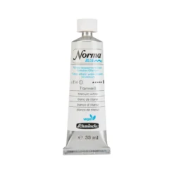 Schmincke Norma Blue vannløselig oljemaling 35 ml Titanium white 21114