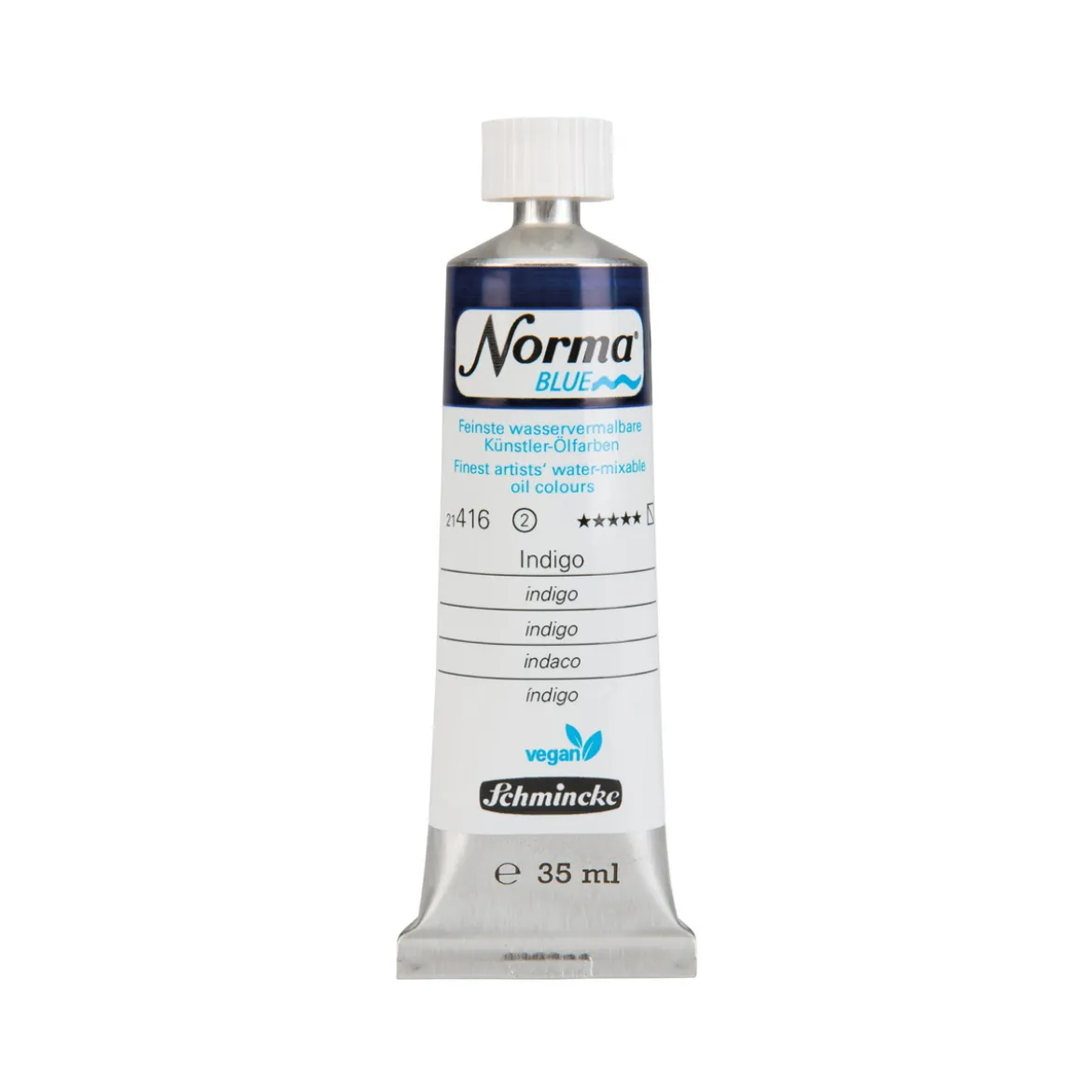 Schmincke Norma Blue vannløselig oljemaling 35 ml Indigo 21416