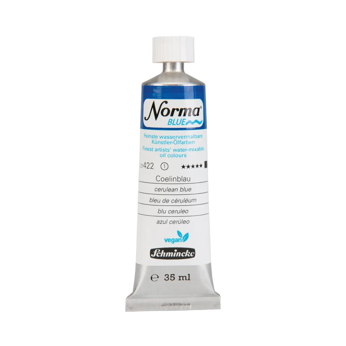 Schmincke Norma Blue vannløselig oljemaling 35 ml Azure blue 21422