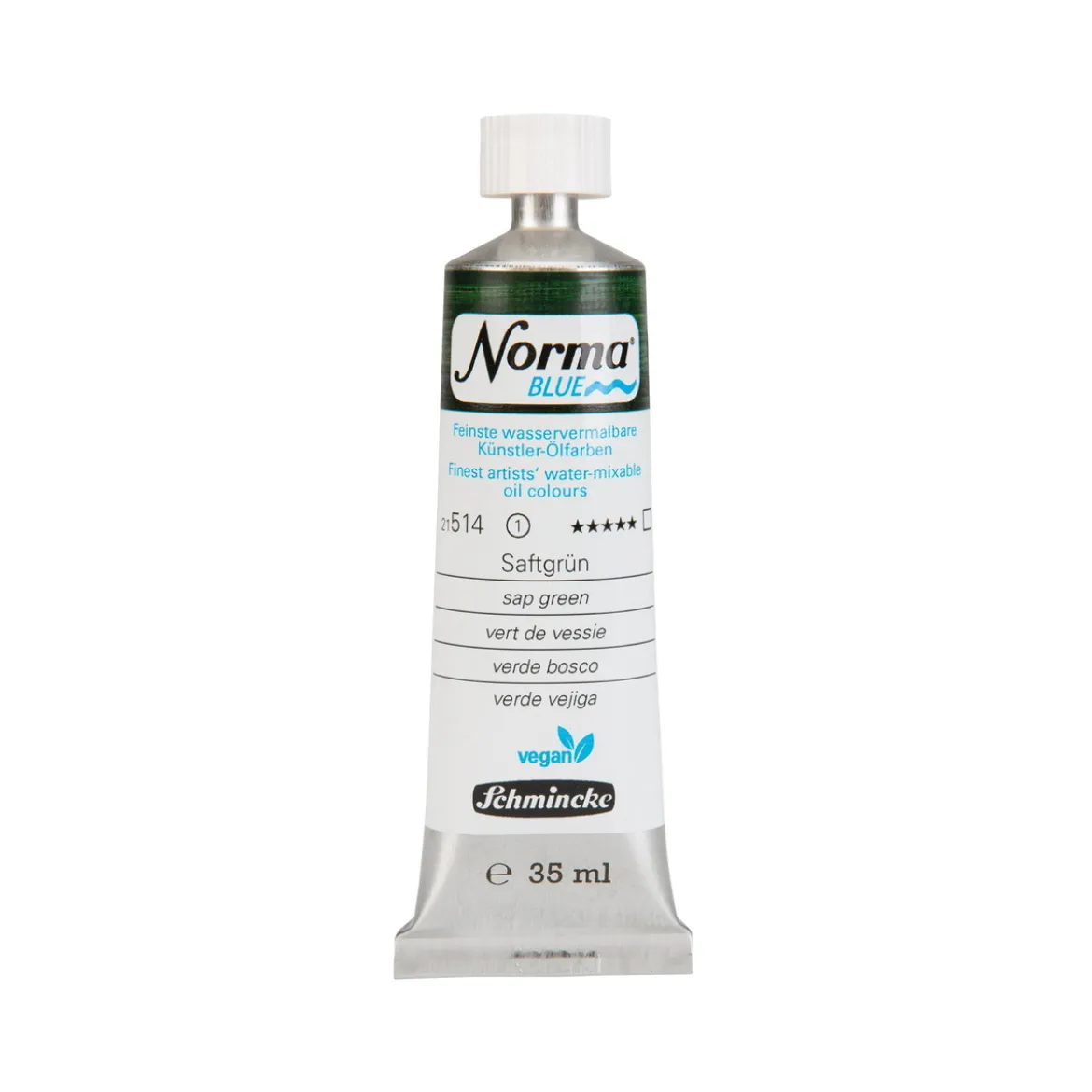 Schmincke Norma Blue vannløselig oljemaling 35 ml Sap green 21514
