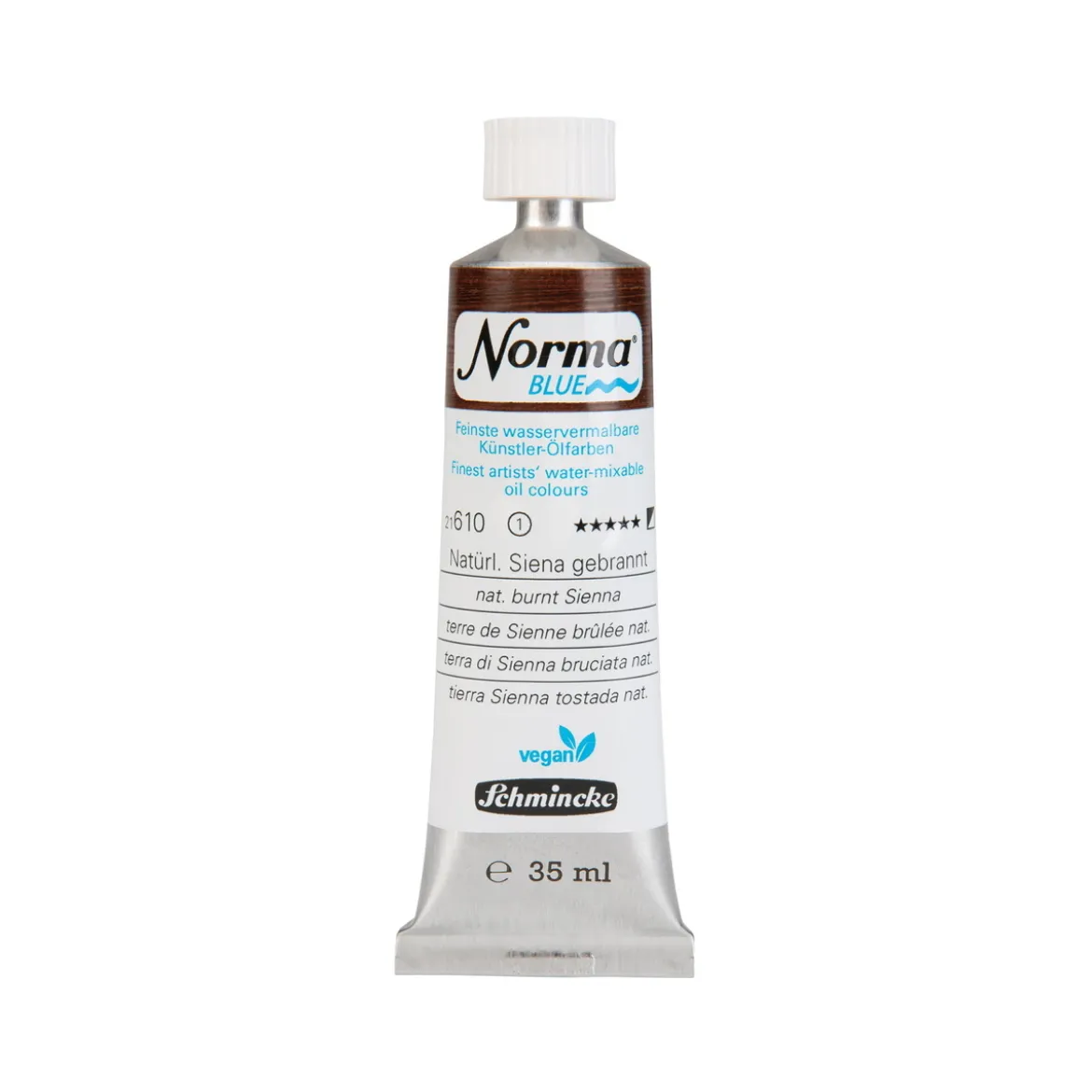 Schmincke Norma Blue vannløselig oljemaling 35 ml Burnt sienna 21610