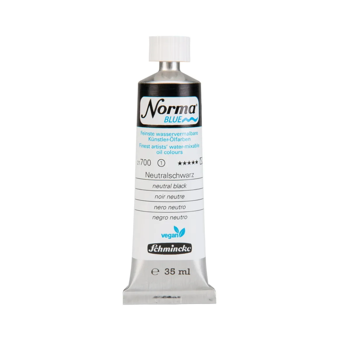 Schmincke Norma Blue vannløselig oljemaling 35 ml Neutral black 21700
